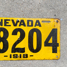 Load image into Gallery viewer, 1918 Nevada License Plate Vintage Early Garage Wall Decor
