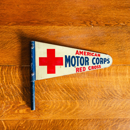 1918 Red Cross Motor Corps Car Sign | Vintage Rhode Island WWI Collectible
