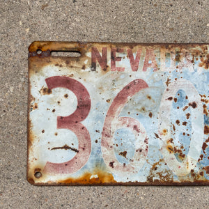 1919 Nevada License Plate Vintage Early Garage Wall Decor