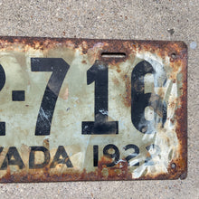 Load image into Gallery viewer, 1922 Nevada License Plate Vintage Early Garage Wall Decor
