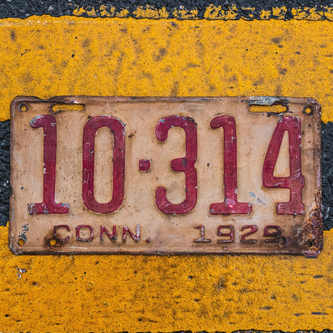 1929 Connecticut Truck License Plate Vintage Wall Decor 10-314