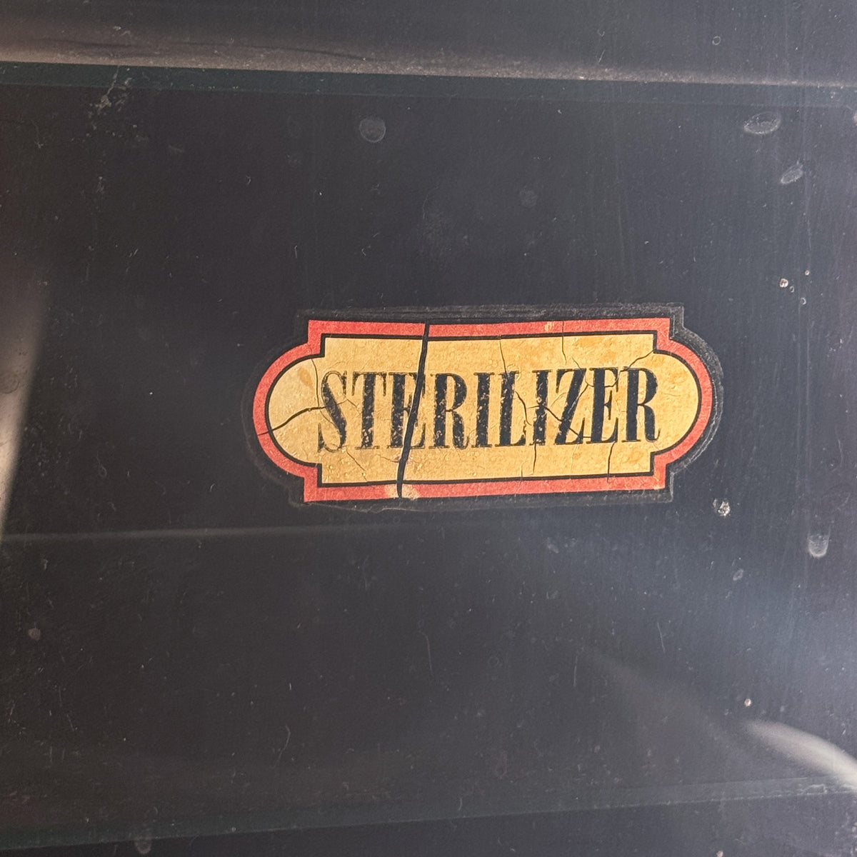 1930 Era Barbershop Antiseptic Sterilizer Storage Cabinet Medical Display Case