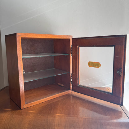 1930 Era Barbershop Antiseptic Sterilizer Storage Cabinet Medical Display Case
