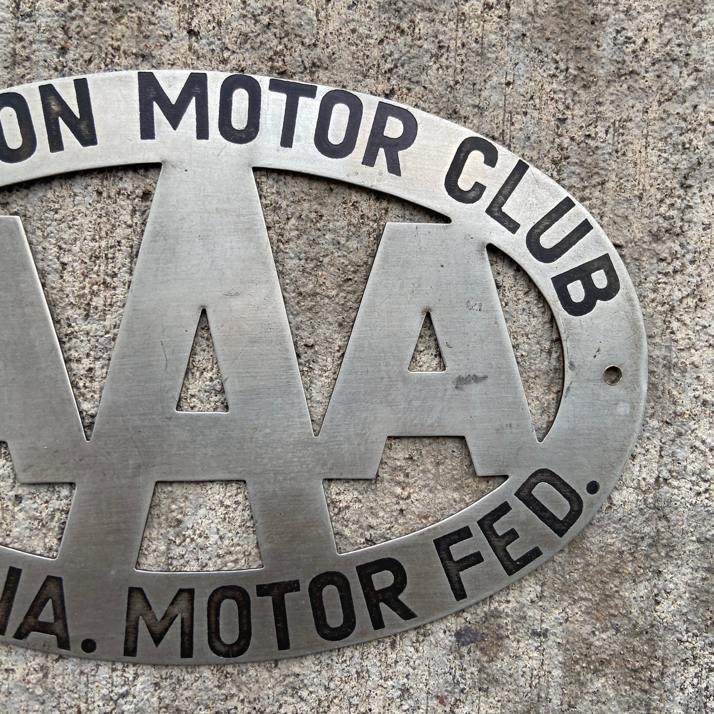 1930s Galeton Pennsylvania AAA Metal Car Badge License Plate Topper Motor Club
