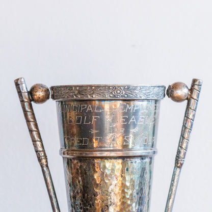 1938 Golf League Trophy Vintage Sports Shelf Decor