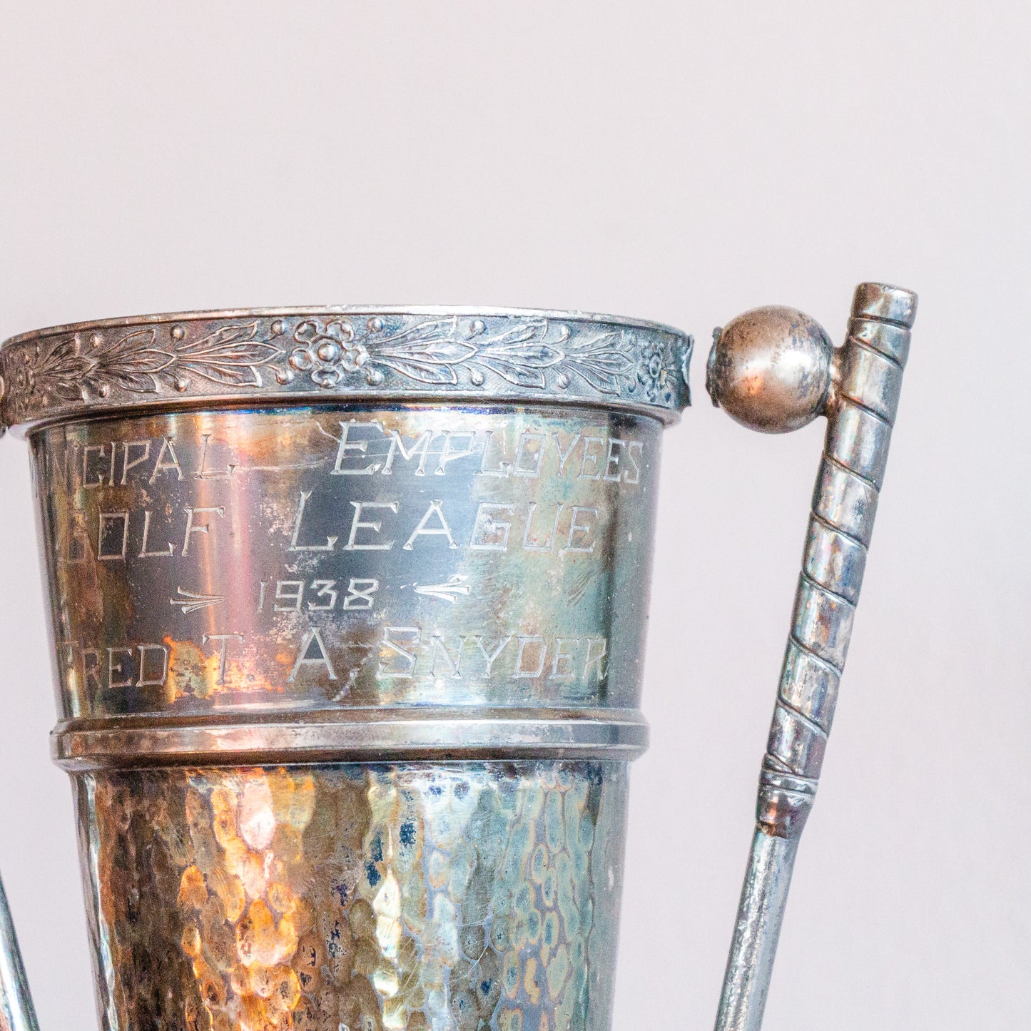 1938 Golf League Trophy Vintage Sports Shelf Decor