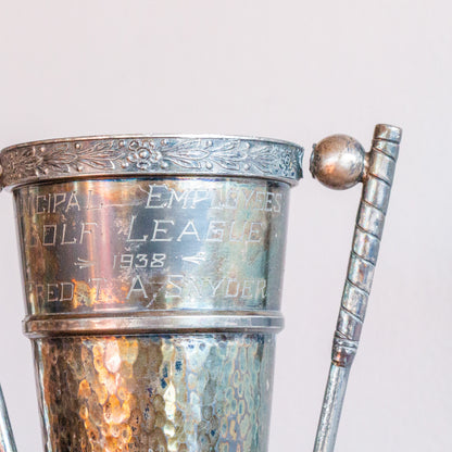 1938 Golf League Trophy Vintage Sports Shelf Decor