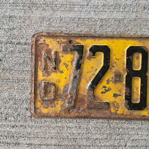 1941 North Dakota License Plate Vintage Auto Wall Decor