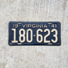 Load image into Gallery viewer, 1941 Virginia License Plate Vintage Black White Wall Decor 180623
