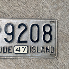 Load image into Gallery viewer, 1947 Rhode Island License Plate Silver Wall Decor P9208
