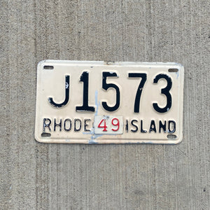 1948 Rhode Island License Plate Black White Wall Decor J1573 with 1949 Tab