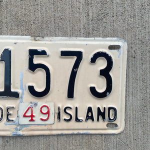1948 Rhode Island License Plate Black White Wall Decor J1573 with 1949 Tab