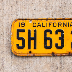 1947 California License Plate Vintage Garage Wall Decor with 1950 Tab