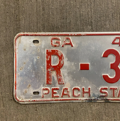 1949 Georgia License Plate R 38 Low Number Ford Chevy Dodge YOM DMV Clear