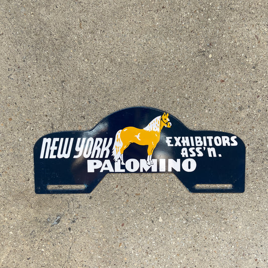 1950s New York Palomino Horse Exhibitors Association License Plate Topper