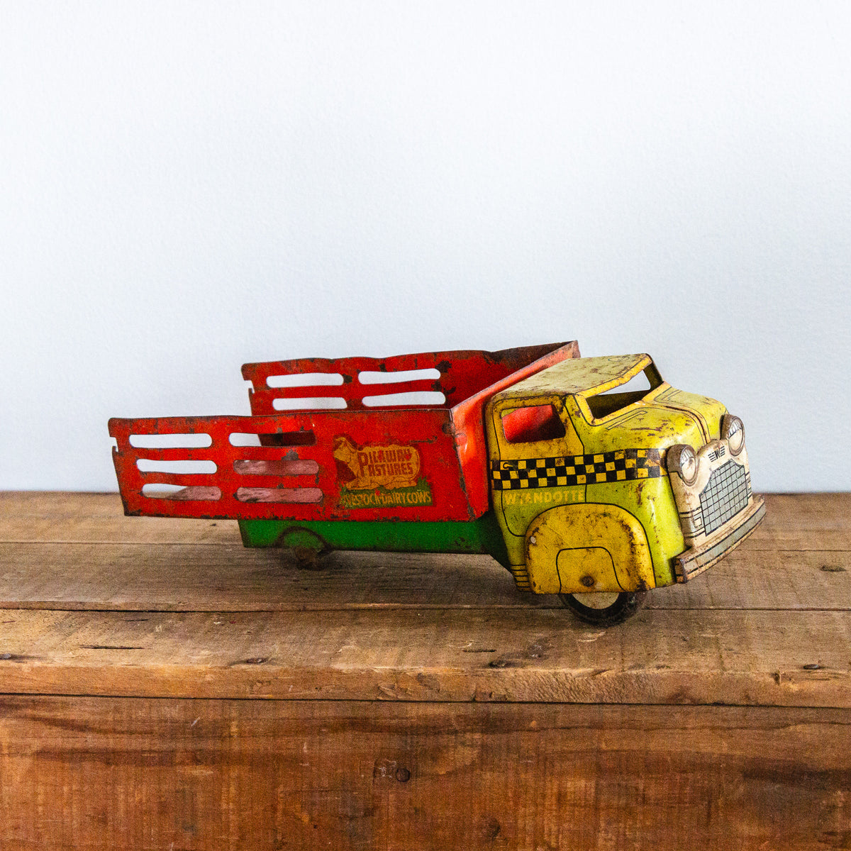 1950s Wyandotte Pressed Steel Stake Truck Pickway Pastures Dairy