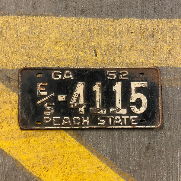 ナショナル　のれん　ナショナルクレジット 1952GeorgiaLicensePlate-