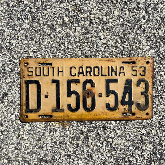 1953 South Carolina License Plate Vintage Garage Wall Decor D156543