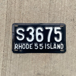 1955 Rhode Island License Plate Black White Wall Decor S3675