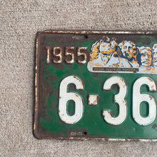 Load image into Gallery viewer, 1955 South Dakota License Plate Vintage Green Wall Decor
