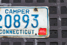 Load image into Gallery viewer, 1965 Connecticut Camper License Plate Vintage Camping Decor
