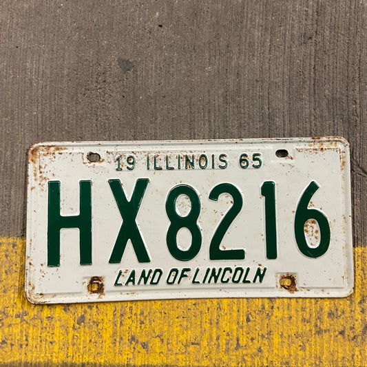 1965 Illinois License Plate Vintage Garage Decor HX8216