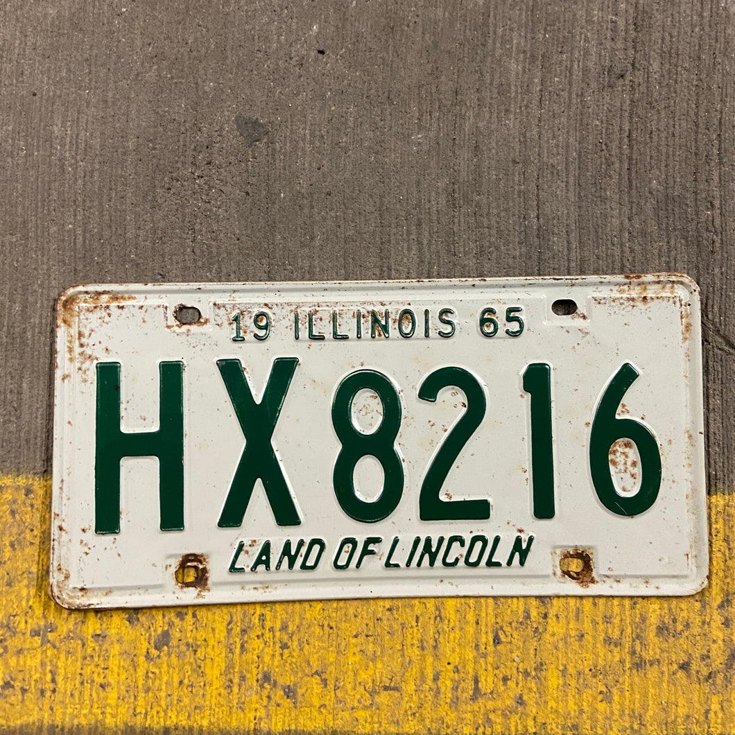 1965 Illinois License Plate Vintage Garage Decor HX8216