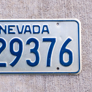 1965 Nevada License Plate Vintage Silver Auto Decor
