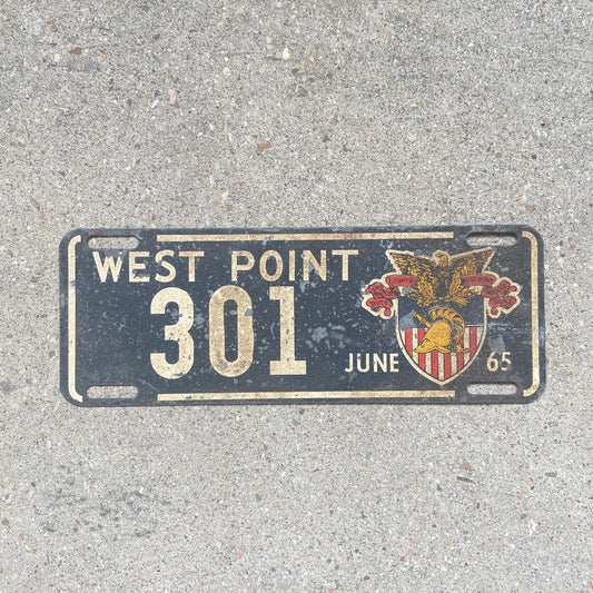 1965 West Point New York License Plate Topper Military Academy Army Reflective