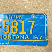 Load image into Gallery viewer, 1967 Montana Truck License Plate Vintage Wall Decor 7 5817
