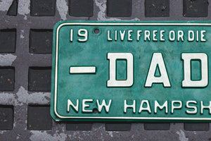 1970 New Hampshire DAD Vanity License Plate Great Father Gift