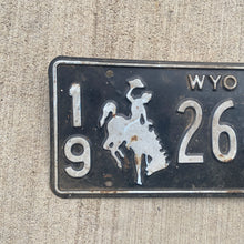 Load image into Gallery viewer, 1971 Wyoming License Plate Vintage Black Cowboy Wall Decor 19 2644
