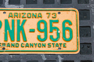 1973 Arizona License Plate Vintage Wall Decor PNK 956
