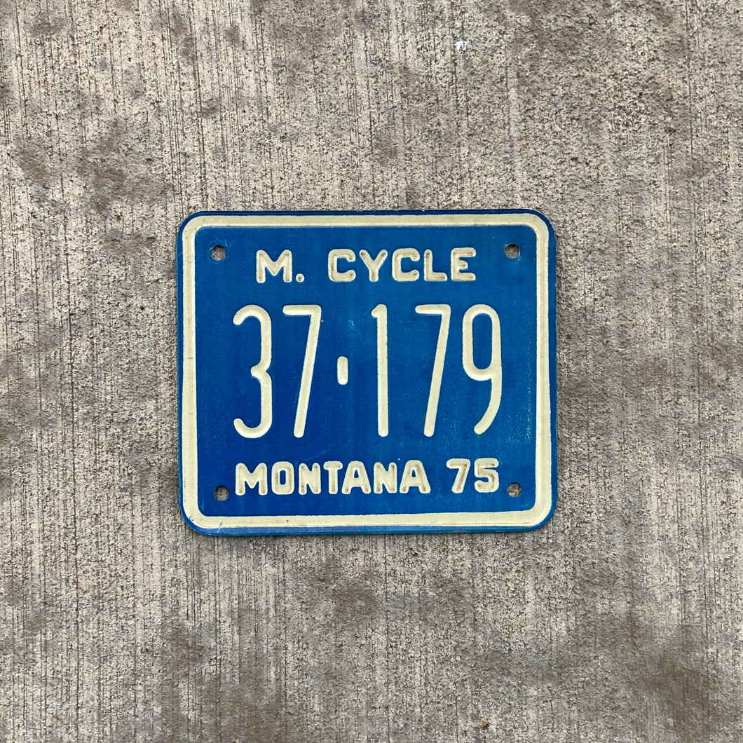 1975 Montana Motorcycle License Plate Vintage Wall Decor 37179