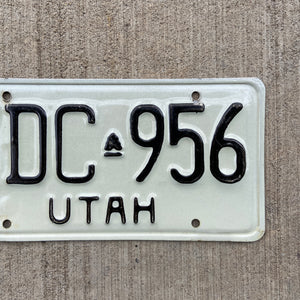 1975 Utah License Plate Vintage Black White Modern Industrial Wall Decor
