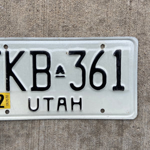 1975 Utah License Plate Vintage Black White Auto Garage Wall Decor