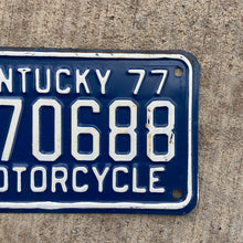 Load image into Gallery viewer, 1977 Kentucky Motorcycle License Plate Vintage Wall Decor 170688
