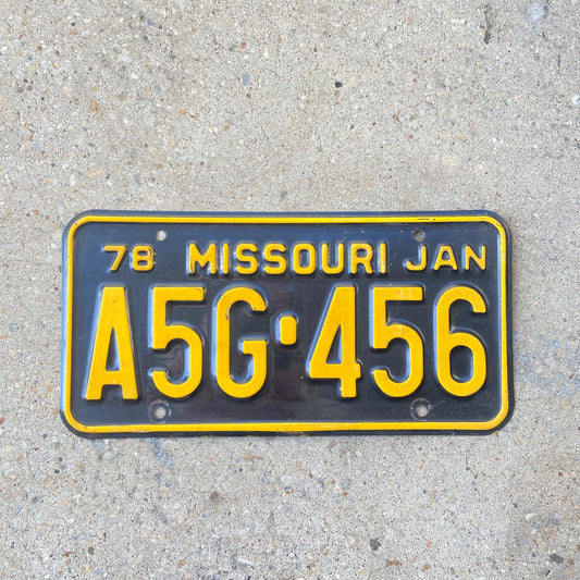 1978 Missouri License Plate Vintage Garage Grunge Wall Decor