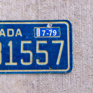 1970 Nevada License Plate Vintage Blue Auto Wall Decor