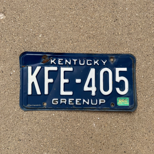 1983 Kentucky License Plate Vintage Blue Wall Decor