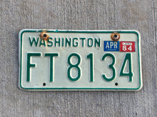 Load image into Gallery viewer, 1984 Washington Trailer License Plate Green White Wall Decor
