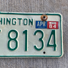 Load image into Gallery viewer, 1984 Washington Trailer License Plate Green White Wall Decor
