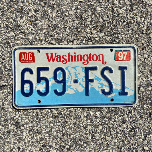 1990 Washington License Plate 659 FSI Registrable YOM DMV Clear