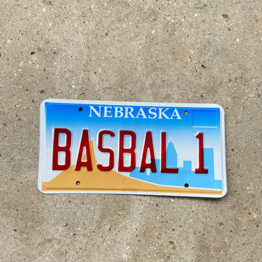 1999 Nebraska Vanity License Plate BASBAL 1 Baseball Wall Decor