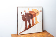 Load image into Gallery viewer, Alpine Skier Serigraph Print by Michael Ponko Vintage Brown Wall Art
