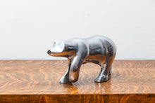 Load image into Gallery viewer, 1970s Chrome Polar Bear Statue Vintage Mid-Century Winter Decor
