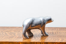 Load image into Gallery viewer, 1970s Chrome Polar Bear Statue Vintage Mid-Century Winter Decor
