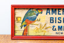 Load image into Gallery viewer, American Biscuit &amp; Mfg Co Sign Vintage Biscuit Shipping Crate
