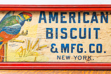 Load image into Gallery viewer, American Biscuit &amp; Mfg Co Sign Vintage Biscuit Shipping Crate
