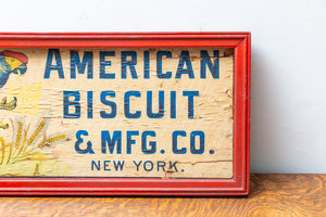 American Biscuit & Mfg Co Sign Vintage Biscuit Shipping Crate